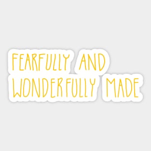 Fearfully And Wonderfully Made Collection Sticker